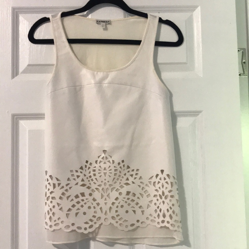 Express leather/cotton tank top.